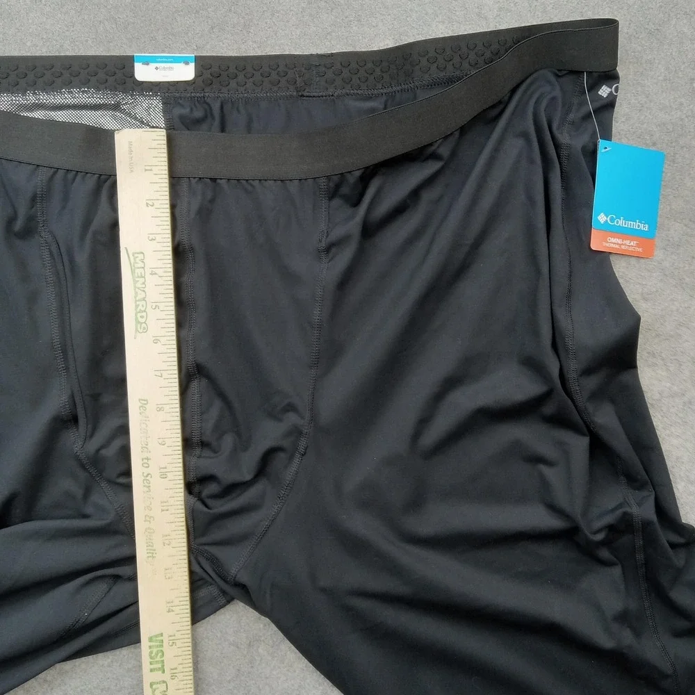 Columbia Underwear Mens 6XL Black Omni-Heat Thermal Stretch Long Johns Tight New